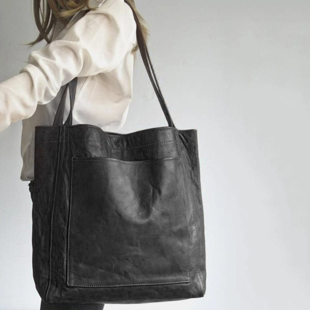 Rosa | Spacious Leather Tote Bag