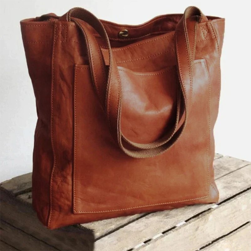 Rosa | Spacious Leather Tote Bag