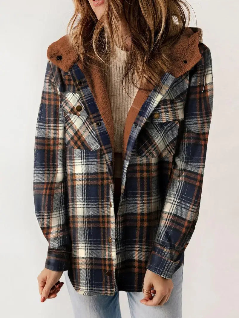 Wivian | Hygge Plaid Jacket with Fleece Lining