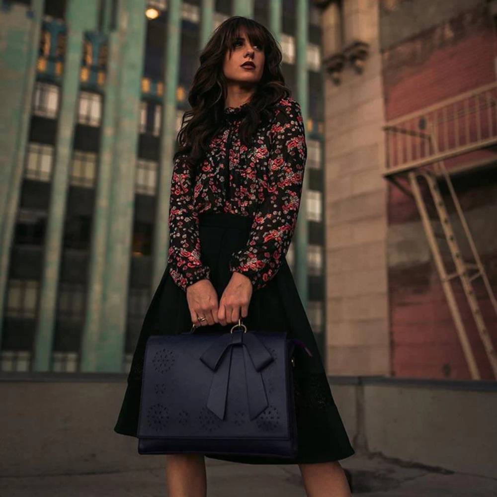 BERNADETTE™ – BAG WITH FLOWER DESIGN AND DECORATIVE BOW