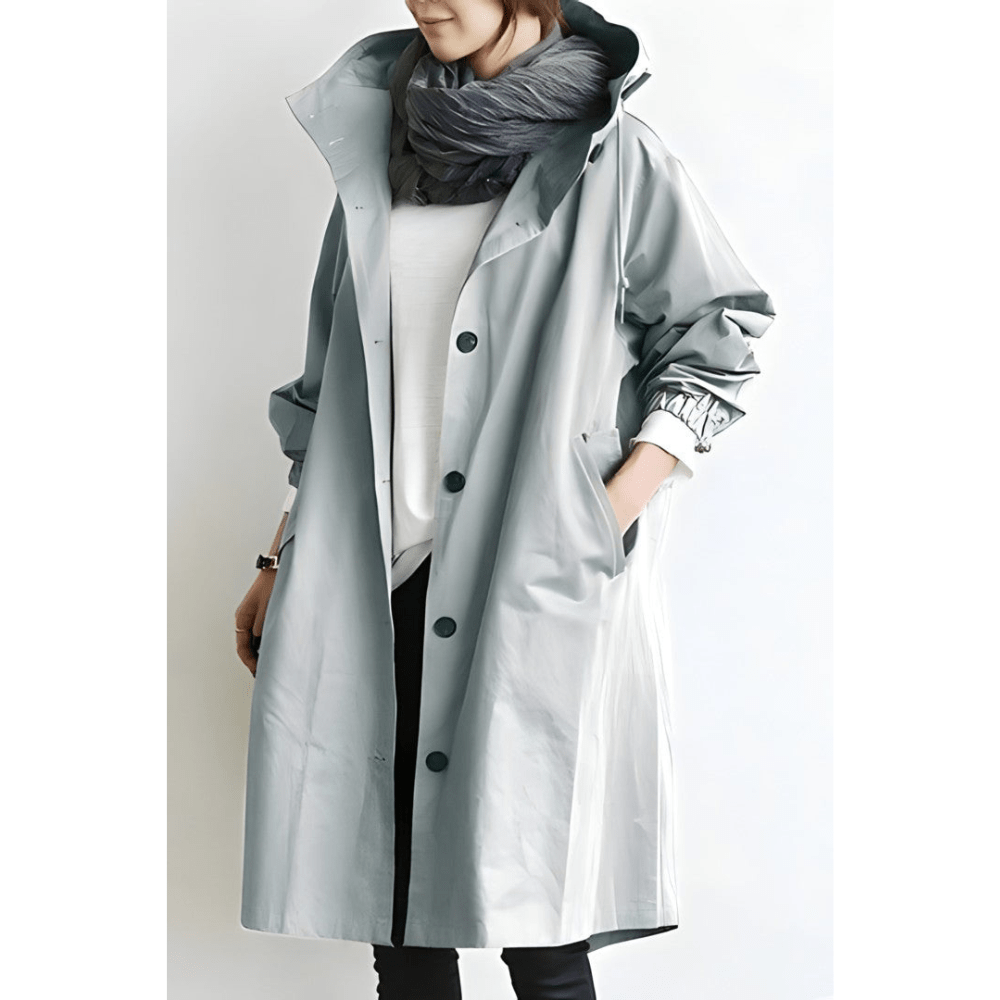 Sofia™ | Oversized Hooded Coat with Buttons