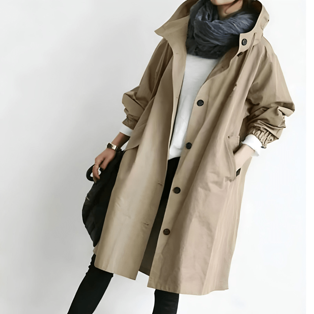 Sofia™ | Oversized Hooded Coat with Buttons