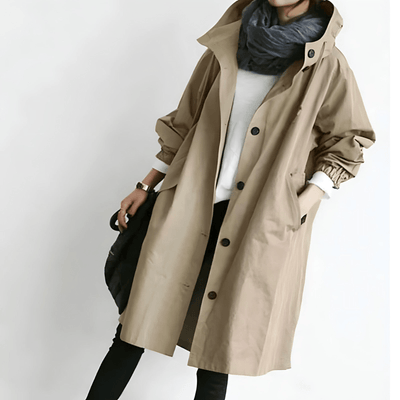Sofia™ | Oversized Hooded Coat with Buttons