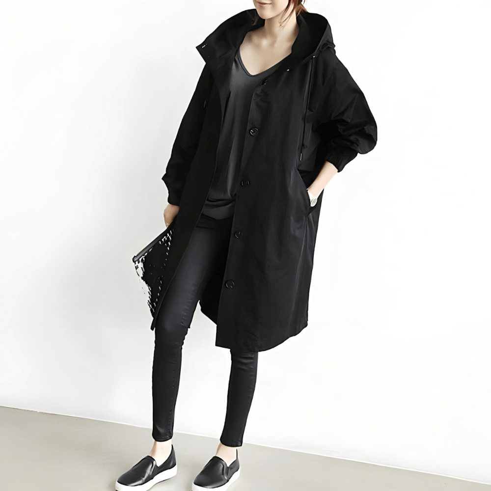 Sofia™ | Oversized Hooded Coat with Buttons