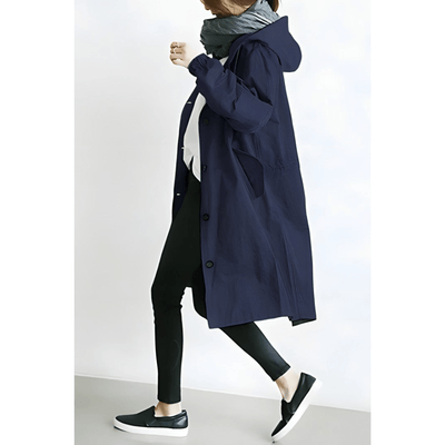 Sofia™ | Oversized Hooded Coat with Buttons