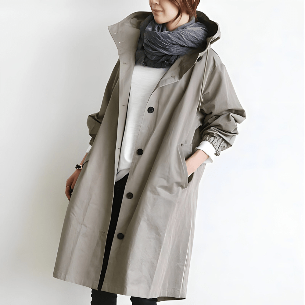 Sofia™ | Oversized Hooded Coat with Buttons